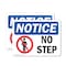 Signmission No Step, 10 in W x Rectangle, Plastic OS-2PACK-NS-P-710-L-14851 - alternate 1